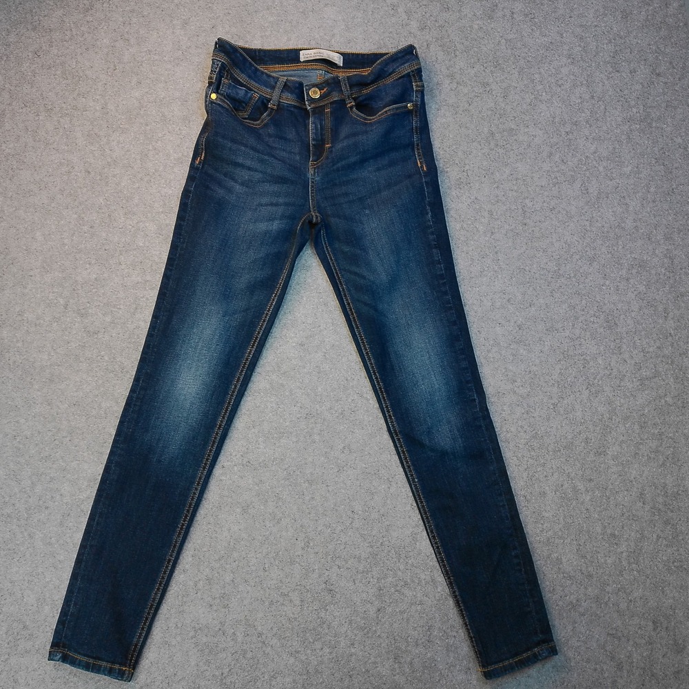 Zara Basic Z1975 Denim Skinny Jeans Dark Wash Blue Size 24 US 2 MEX 24